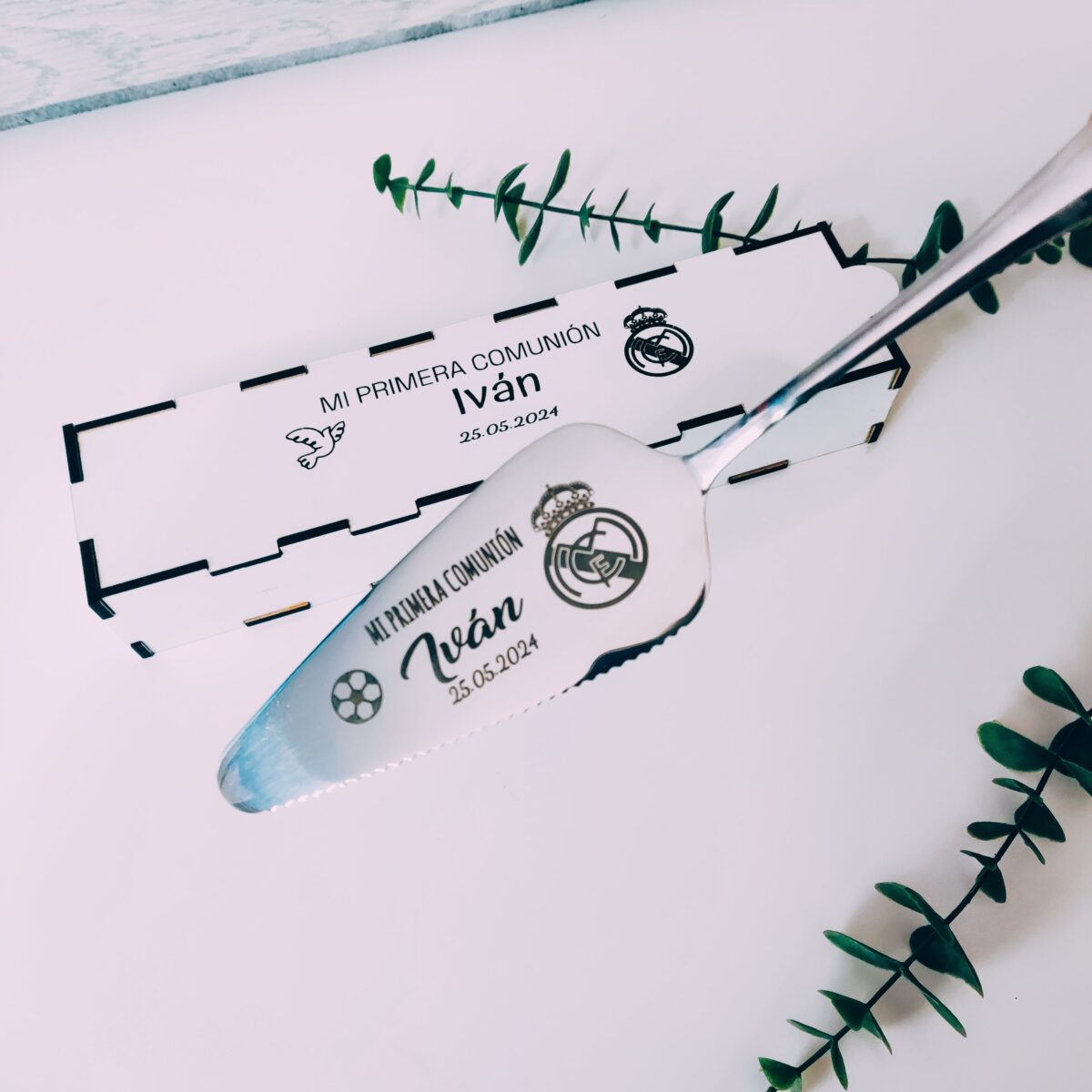 Pala para tarta personaliza + CAJA BLANCA - Imagen 14