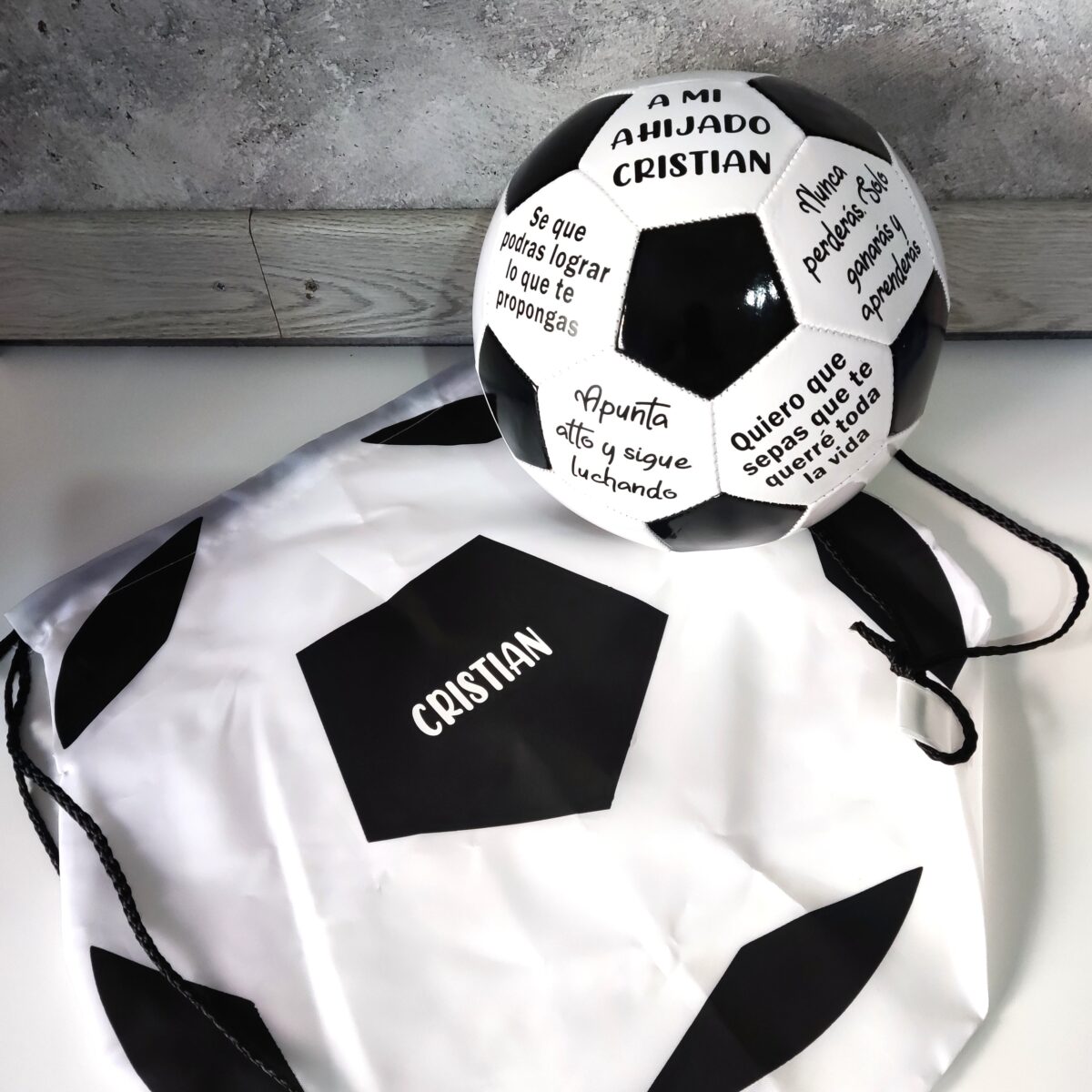 Balón de fútbol personalizado CON MENSAJE - Imagen 4