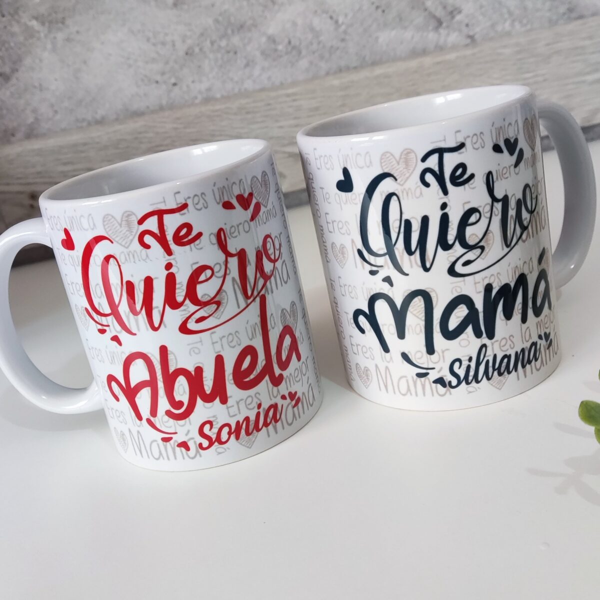 Taza personalizada para mamá/abuela con frase te quiero Mamá - Imagen 5