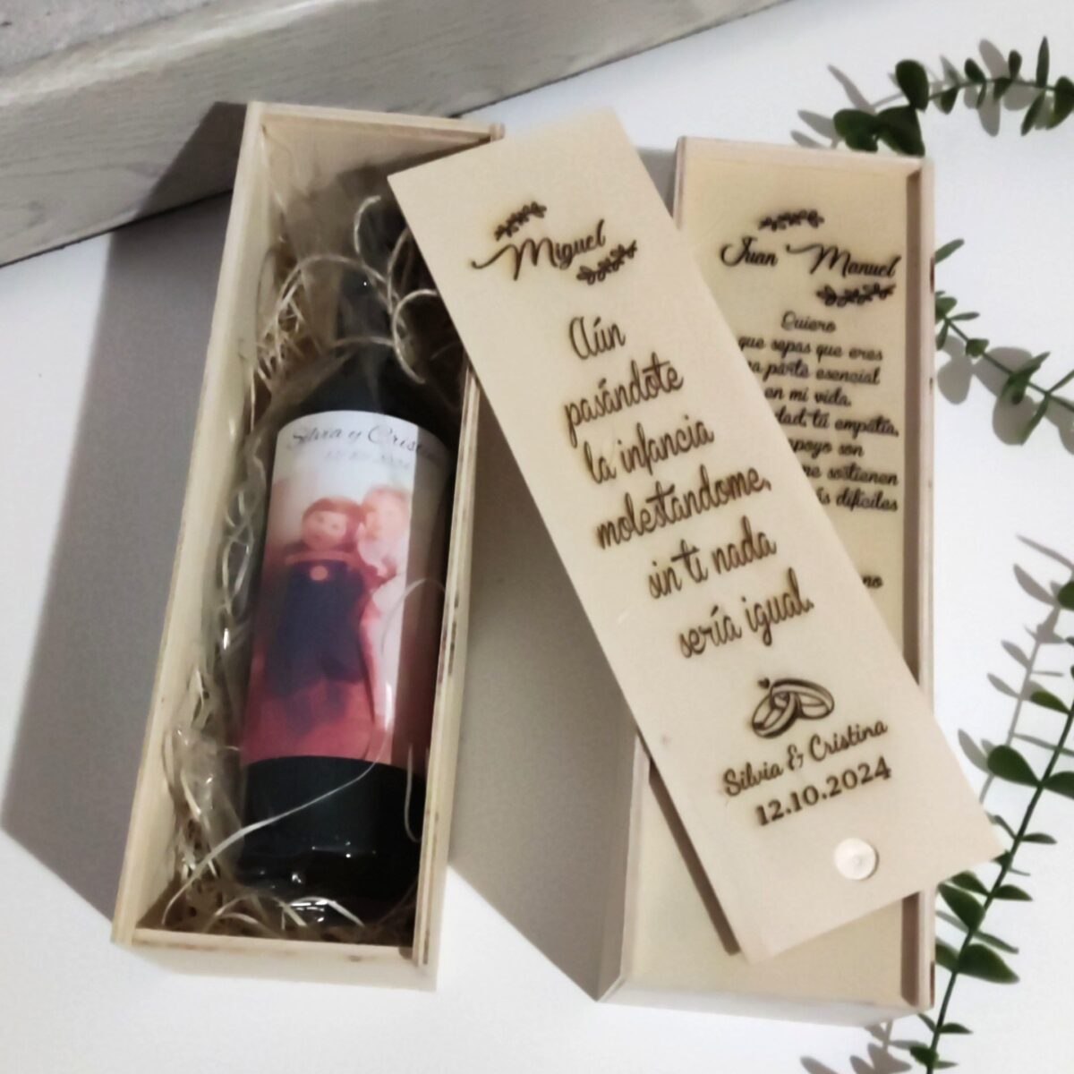 Caja de vino+ botella de vino 375ml - Imagen 10