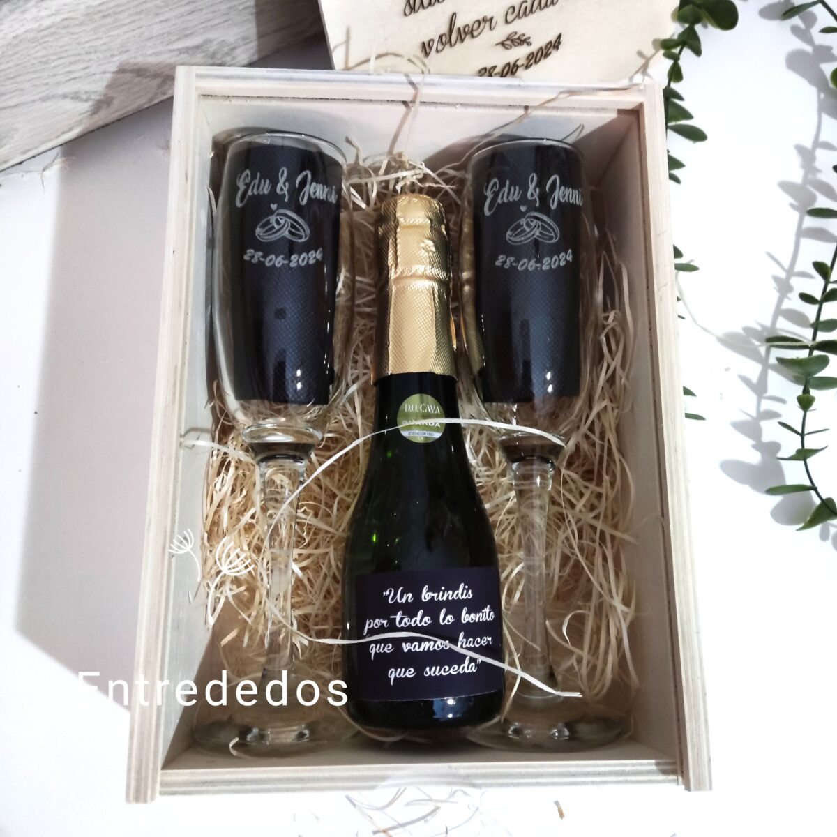 kit caja de madera pequeña grabada - Imagen 4