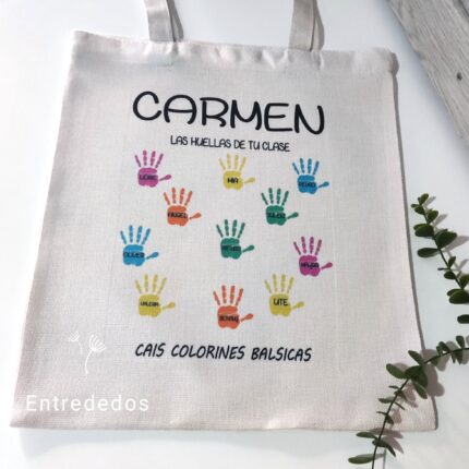 Bolsa tote bag LAS HUELLAS DE TU CLASE