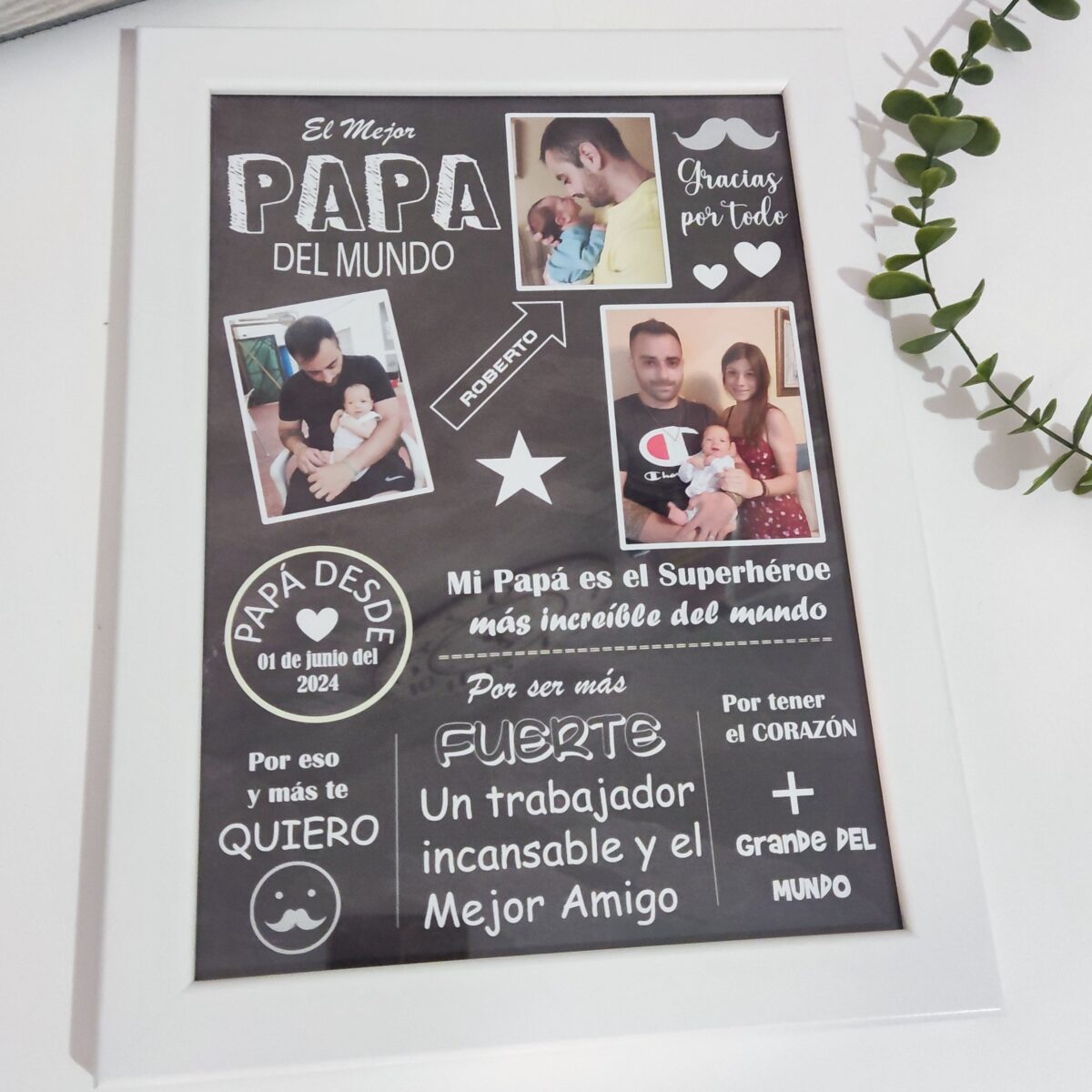 Marco y Lamina PAPÁ EL MEJOR DEL MUNDO - Imagen 2