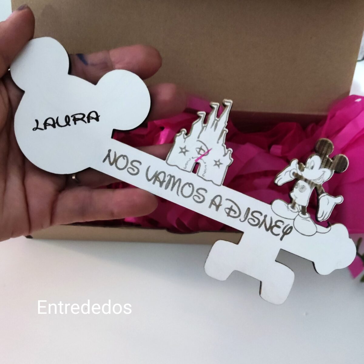 1-Llave Disney mágica de madera personalizada - Imagen 3