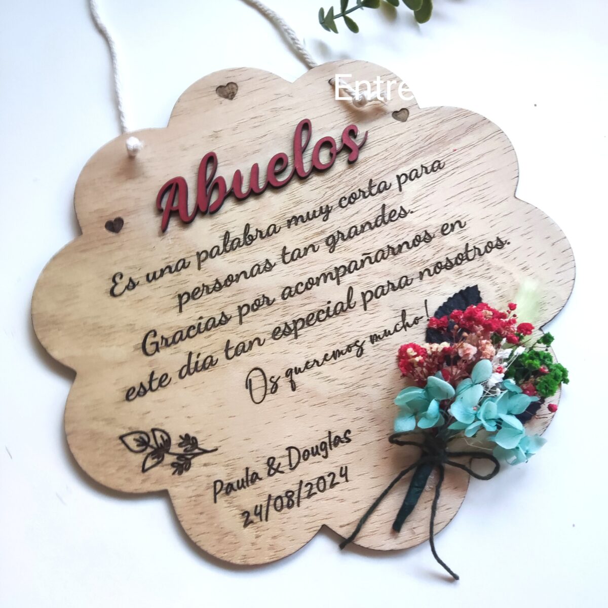 Placa de madera personalizada para; abuelo/madrina/padrino/hermana. - Imagen 8