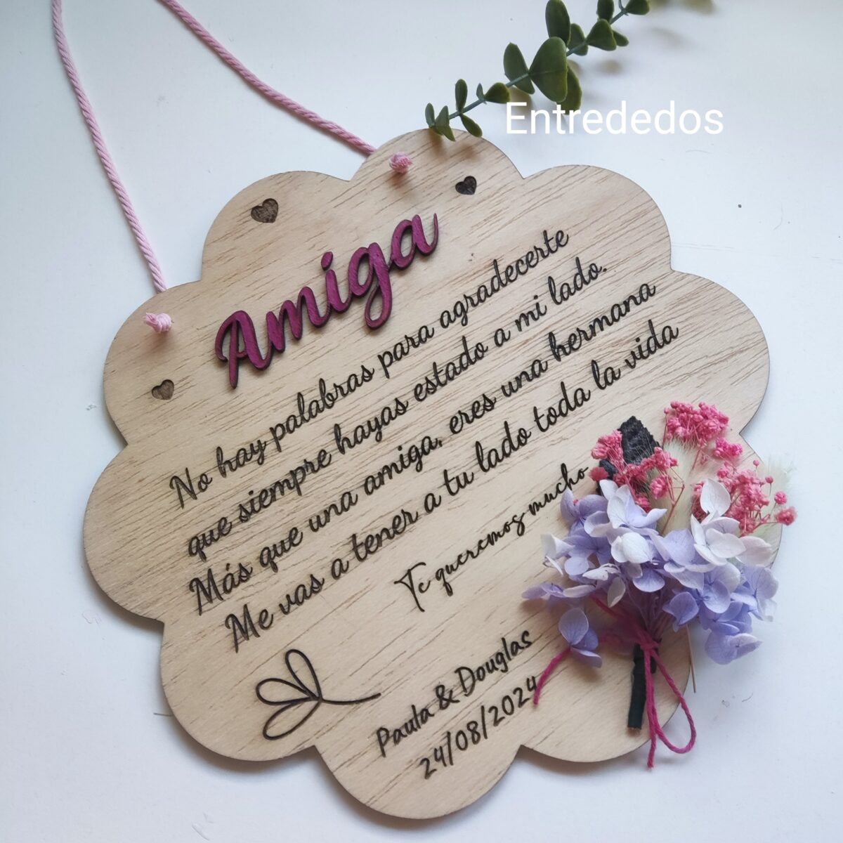 Placa de madera personalizada para; abuelo/madrina/padrino/hermana. - Imagen 9