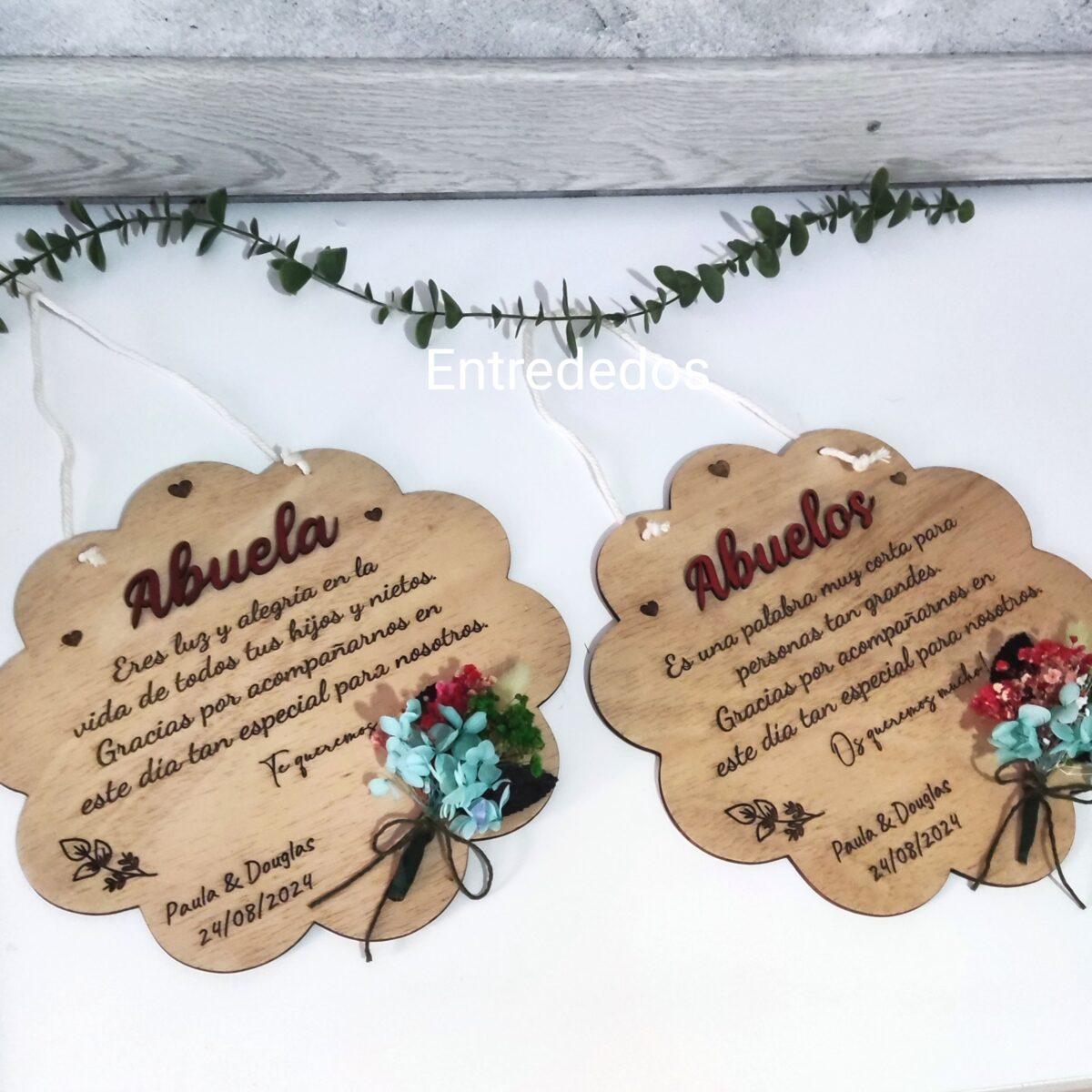 Placa de madera personalizada para; abuelo/madrina/padrino/hermana. - Imagen 10