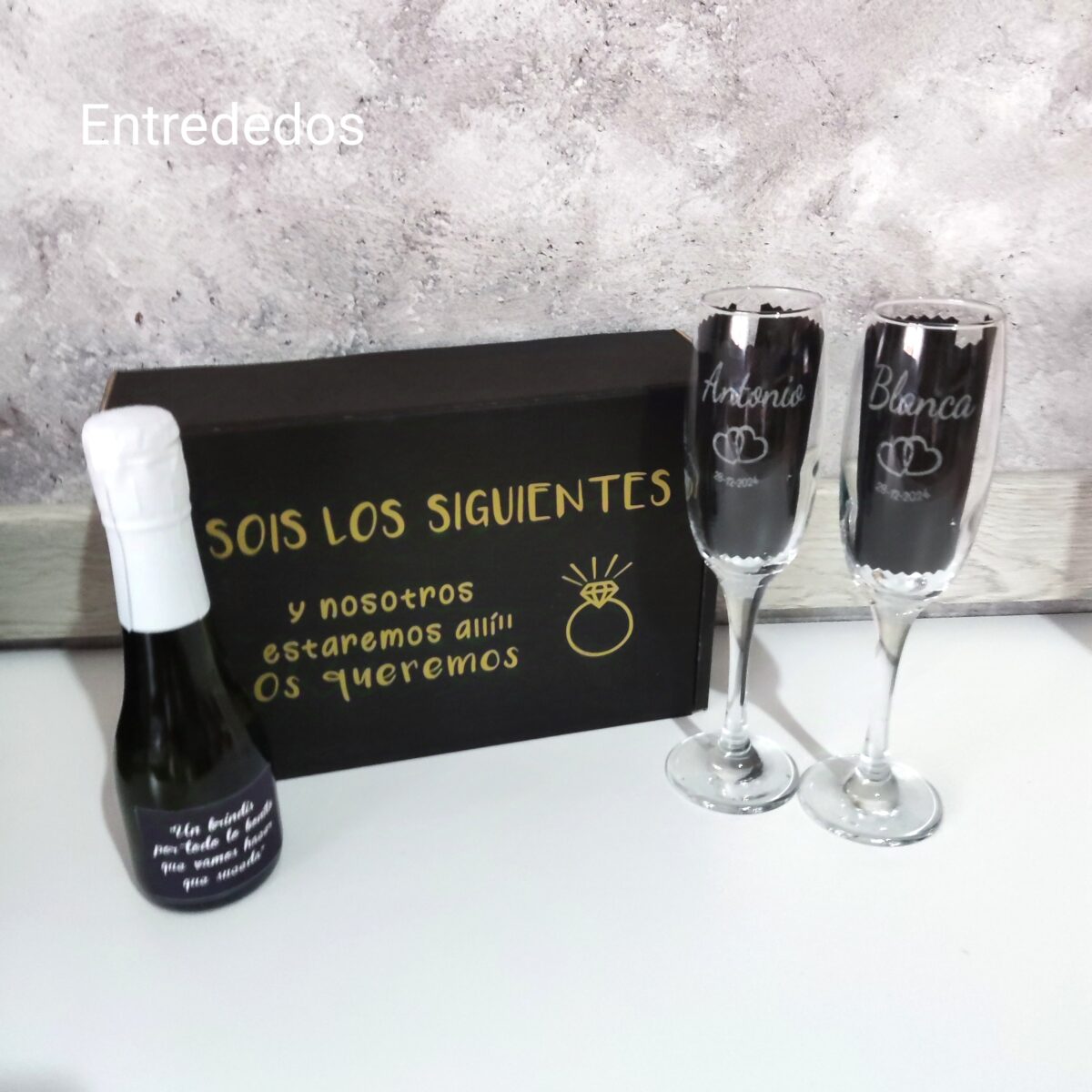 kit Caja de cartón con copas de cava - Imagen 7