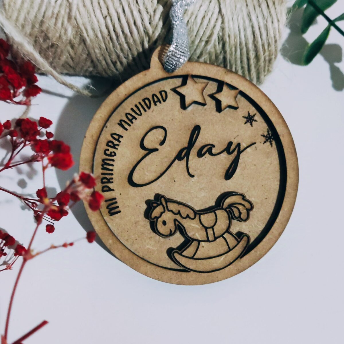 🎄 Bola madera personalizada🎄 Mi primera navidad - Imagen 2