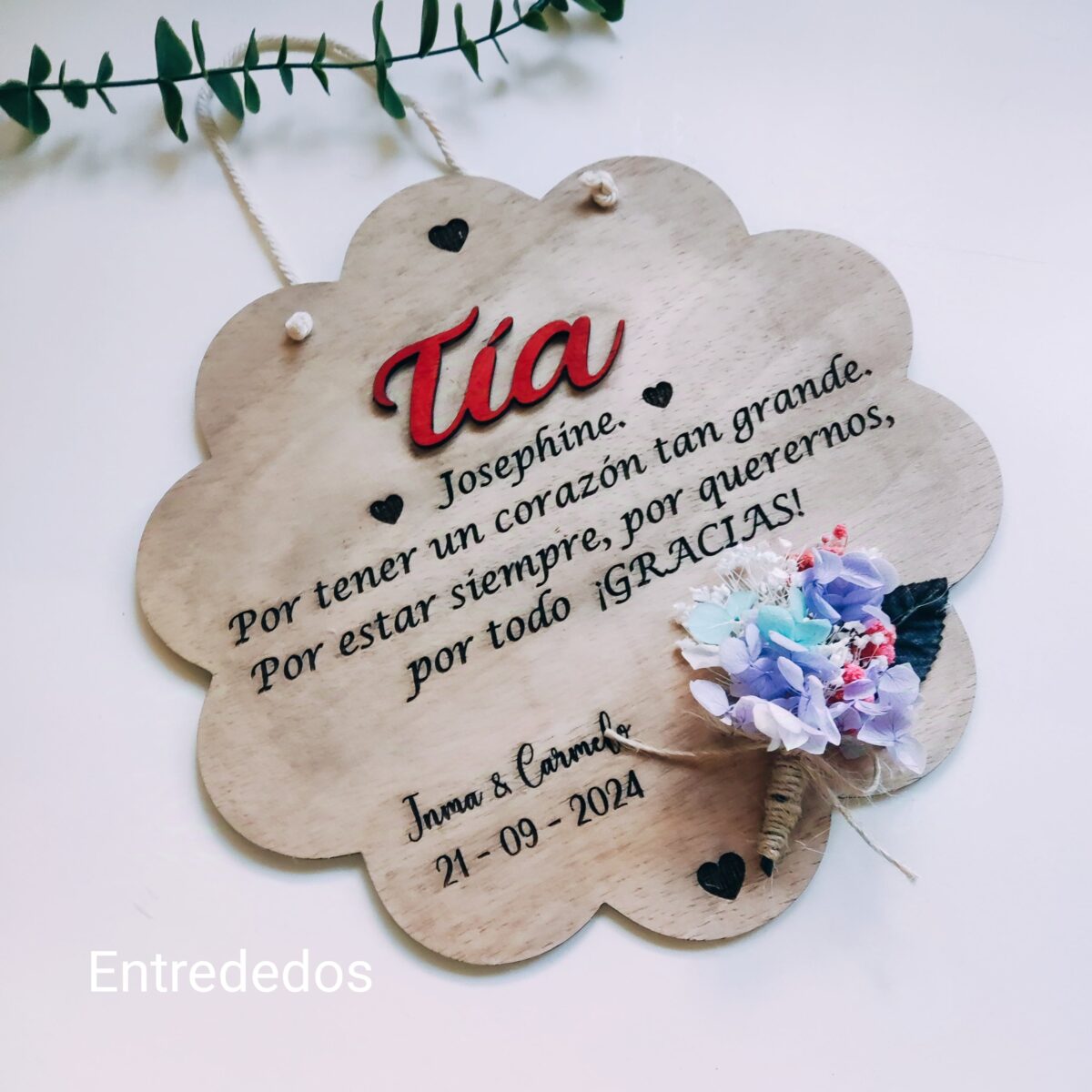 Placa de madera personalizada para; abuelo/madrina/padrino/hermana. - Imagen 11