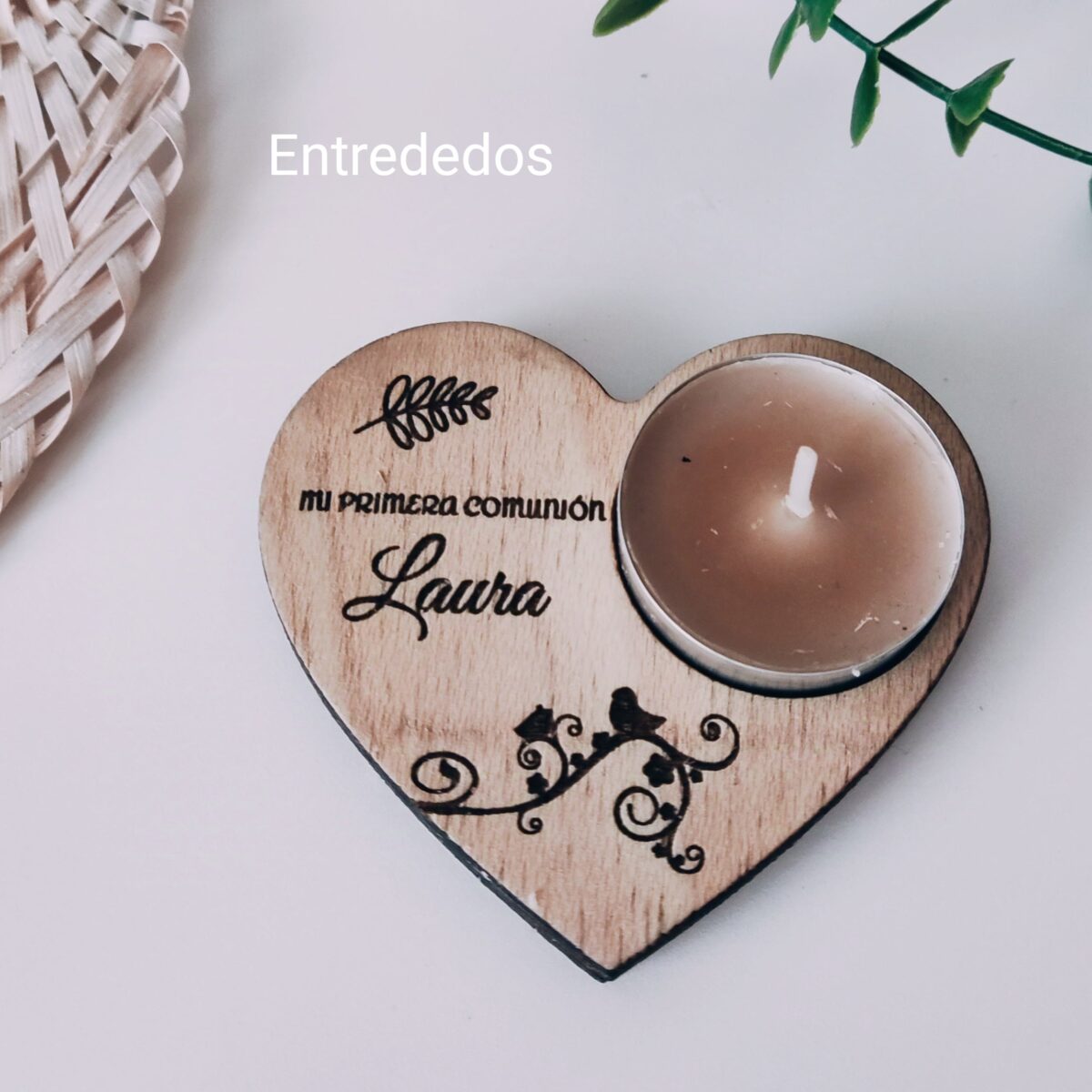 Soporte de madera para vela - Imagen 3
