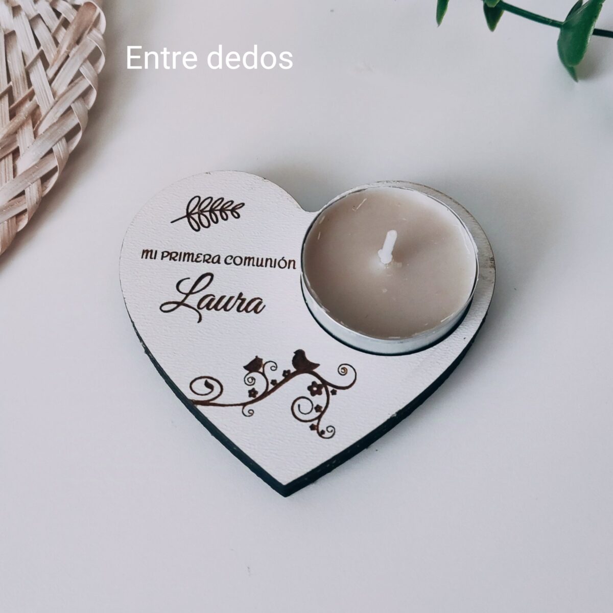 Soporte de madera para vela - Imagen 2