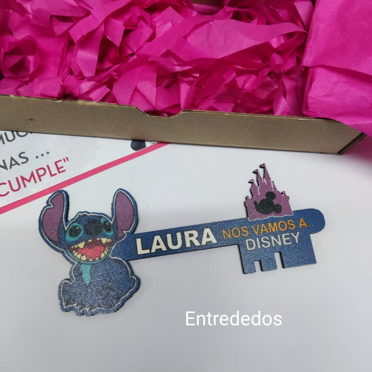 2-Llave Disney lilo & stitch mágica personalizada - Imagen 3