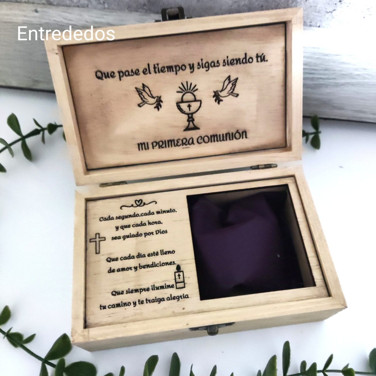 Caja para el reloj para niños de comunión personalizada - Imagen 1