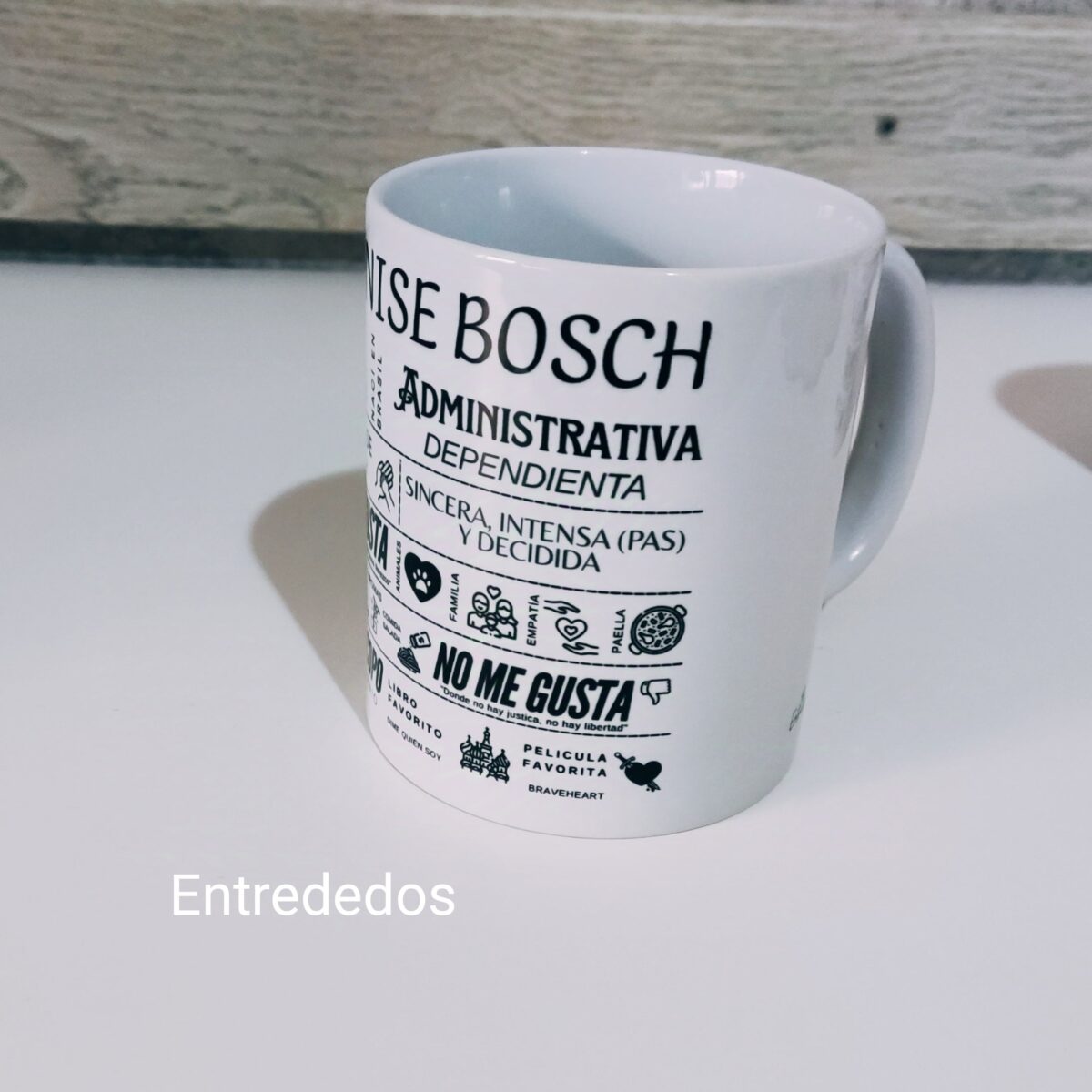 Taza "Infografía para regalar a PADRE O MADRE. - Imagen 4