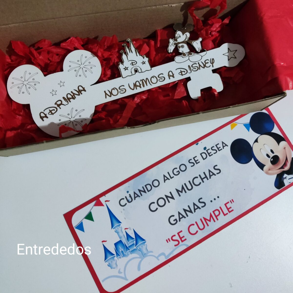 1-Llave Disney mágica de madera personalizada - Imagen 1