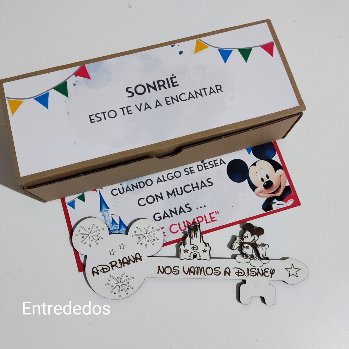 1-Llave Disney mágica de madera personalizada - Imagen 4