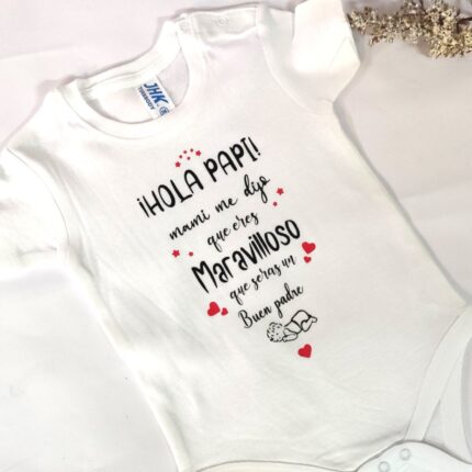 Body para bebe "HOLA PAPI"