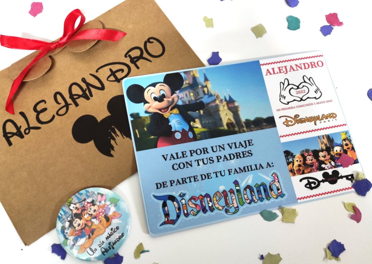 Carta sorpresa personalizada VIAJE A DISNEY - Imagen 1