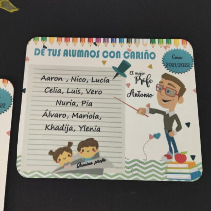 Alfombrilla raton personalizada para profes