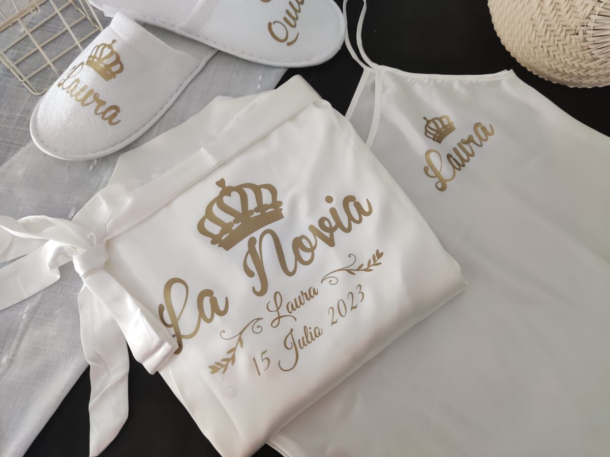 Camisón de satén para novia - Imagen 5