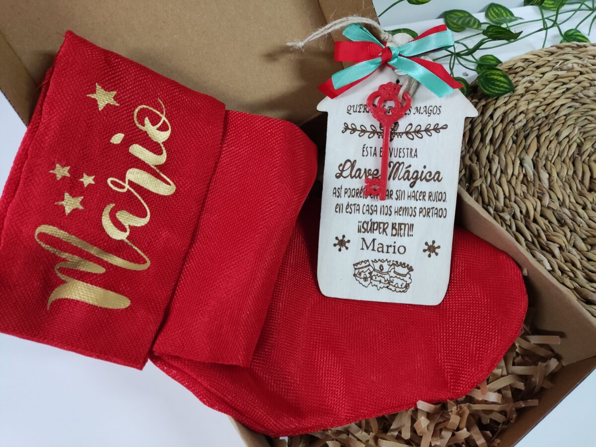 🎄kit Reyes Magos calcetín  + llave mágica - Imagen 7