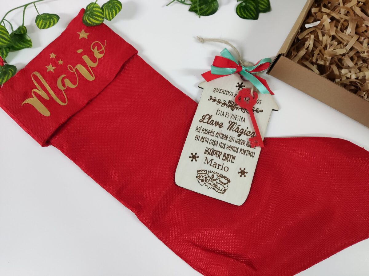 🎄kit Reyes Magos calcetín  + llave mágica - Imagen 6