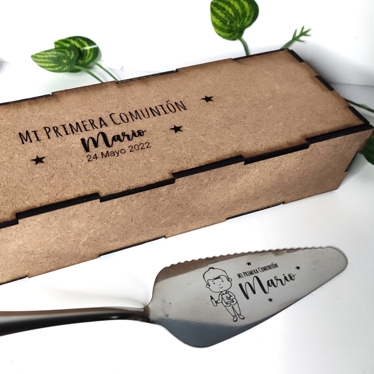 Pala para tarta personaliza + CAJA NATURAL - Imagen 9