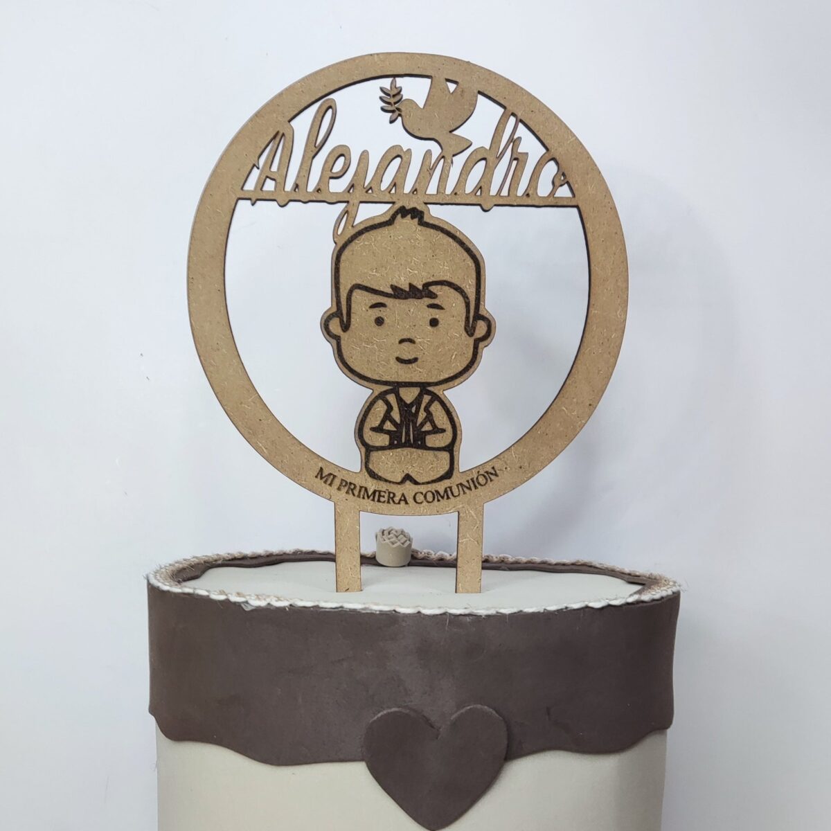 Toppers de madera personalizado NIÑO - Imagen 1