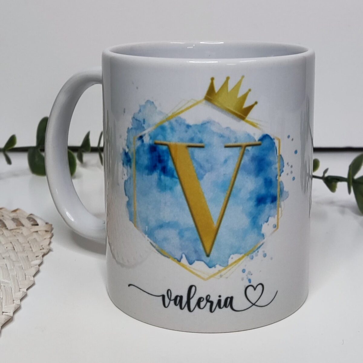 Taza coronita color azul - Imagen 1