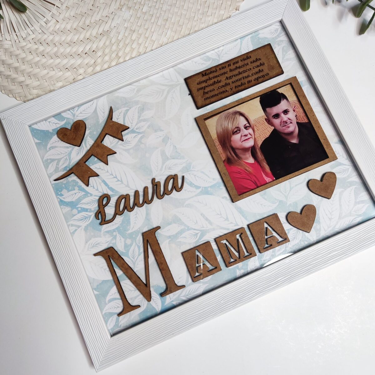 Marco con detalles en madera PARA MADRE,HERMANA,ABUELA - Imagen 3