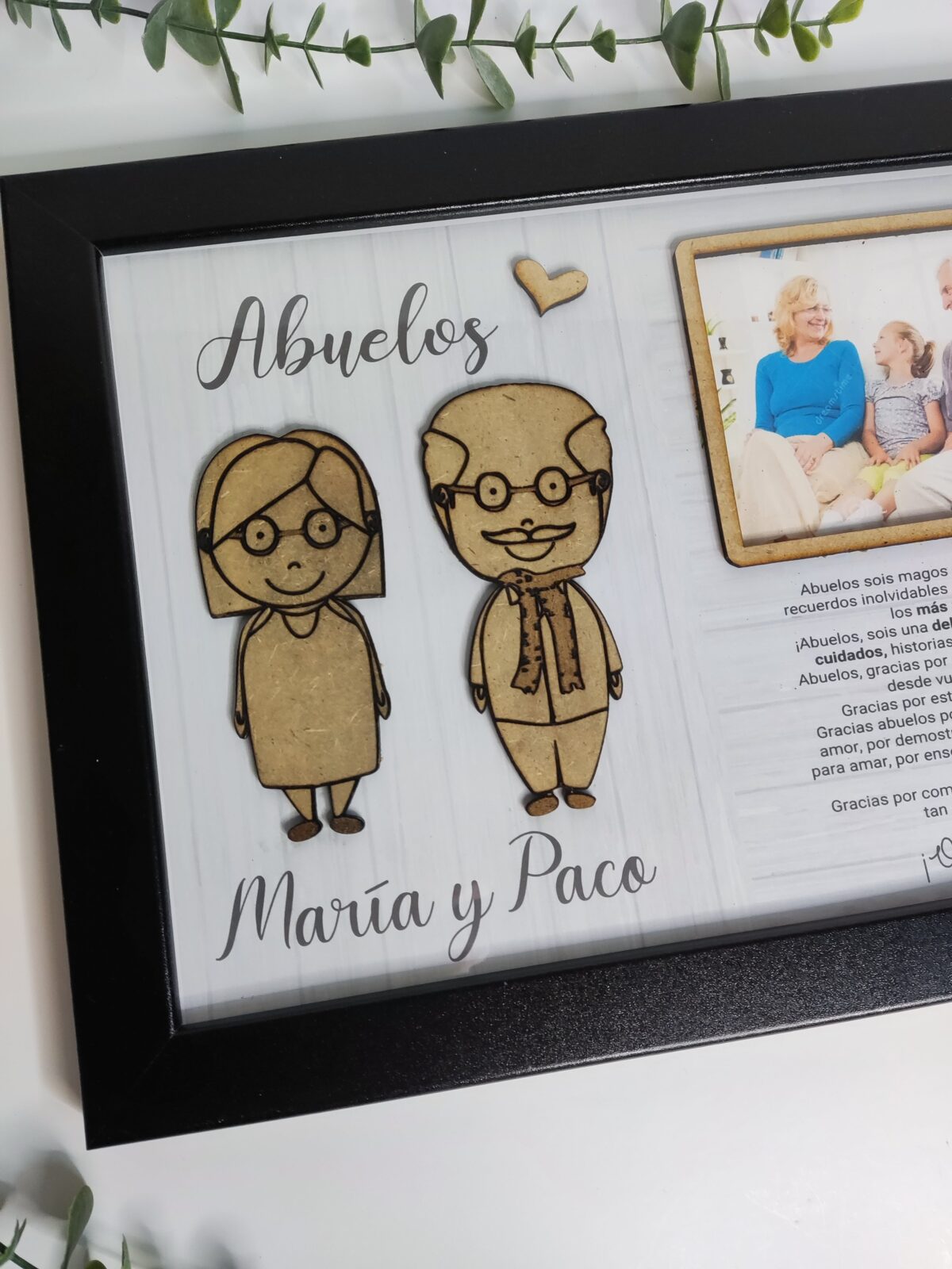 Marco y lamina SILUETA ABUELOS - Imagen 2