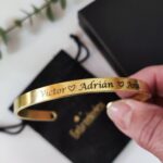 Brazalete de Acero Inoxidable personalizado en Oro