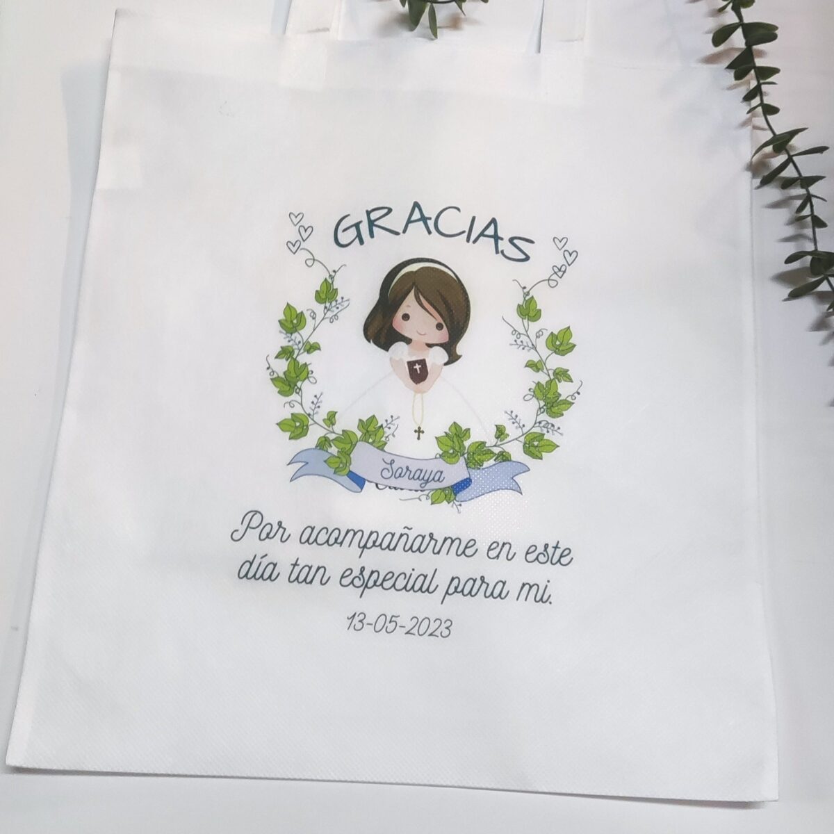Bolsa para comunión "CORONA FLORES" - Imagen 2