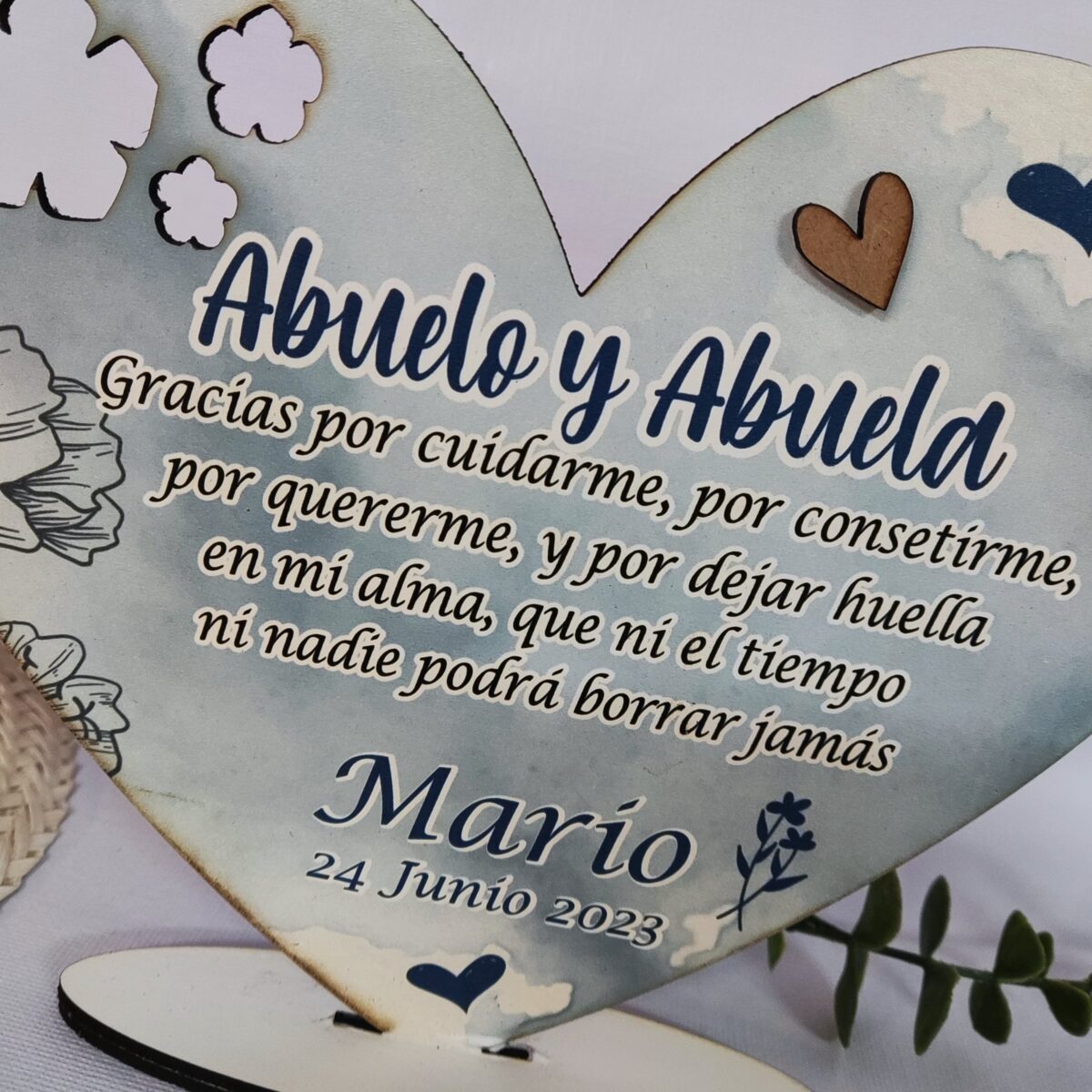 Corazon de madera a todo color para Abuelo, Madre, Amiga, hermana etc.. - Imagen 2