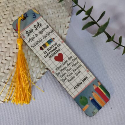 Marcapáginas para profesor LAPICES DE COLORES