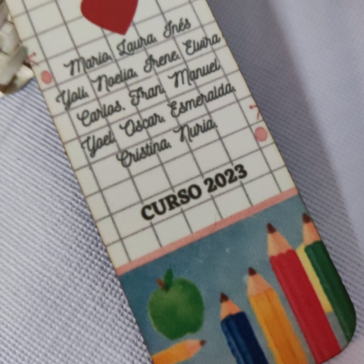 Marcapáginas para profesor LAPICES DE COLORES - Imagen 4