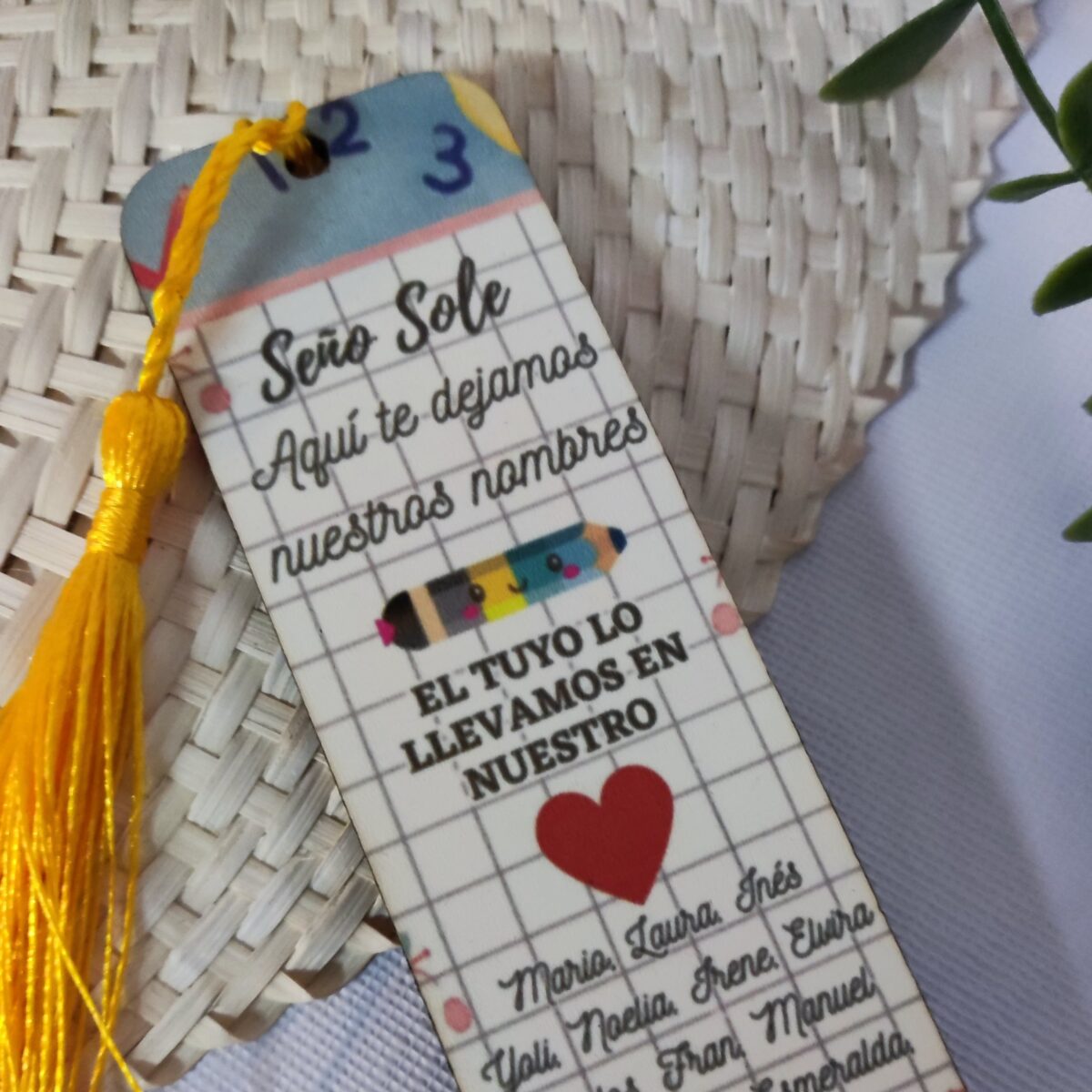 Marcapáginas para profesor LAPICES DE COLORES - Imagen 2
