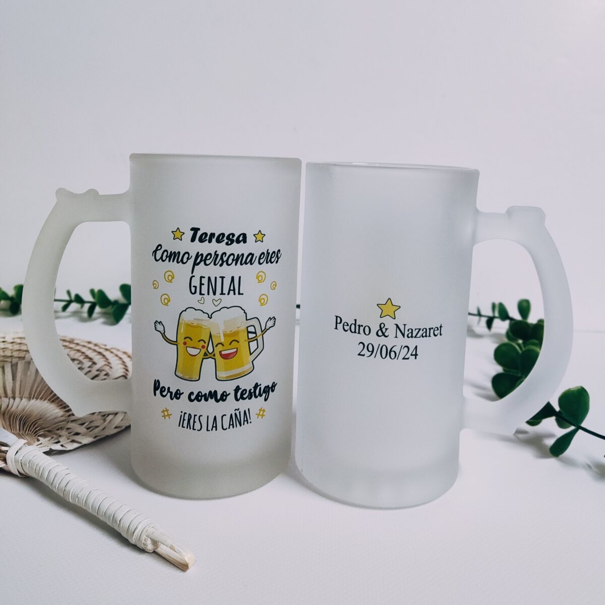 Jarra cerveza testigo con diseño jarritas de cerveza - Imagen 3
