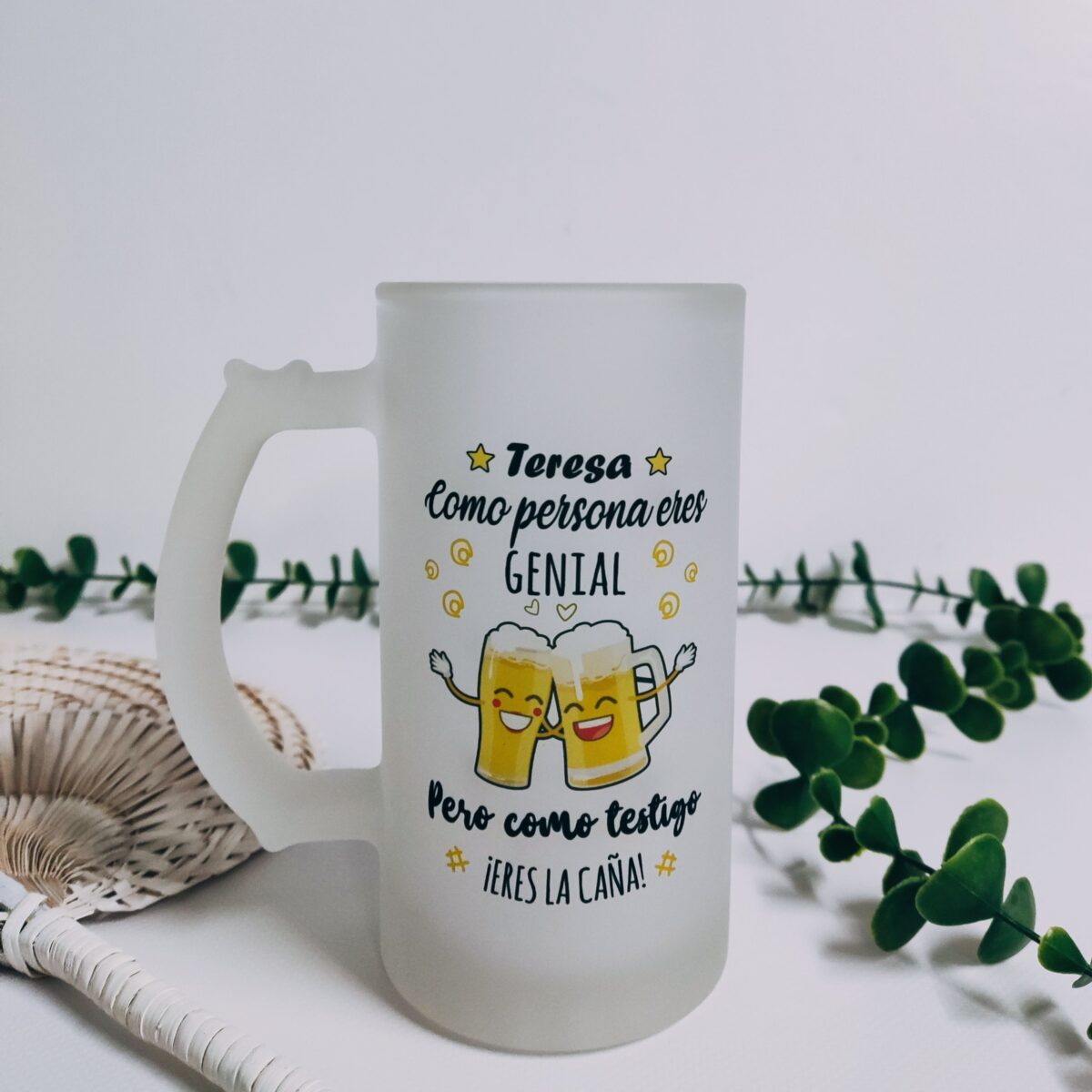 Jarra cerveza testigo con diseño jarritas de cerveza - Imagen 2
