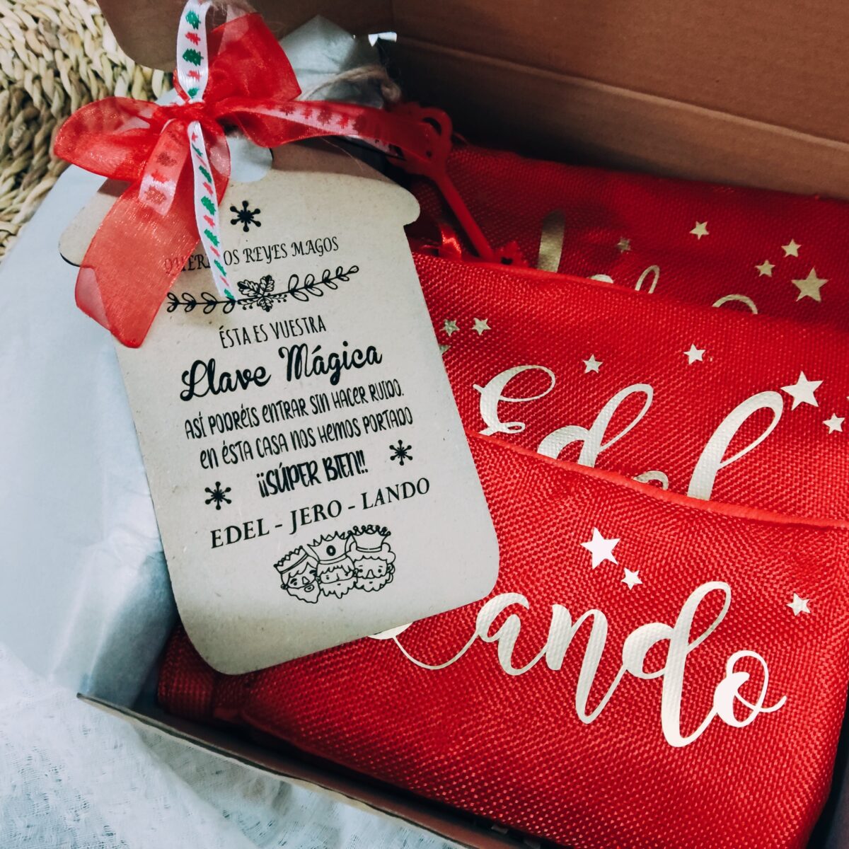 🎄kit Reyes Magos calcetín  + llave mágica - Imagen 4