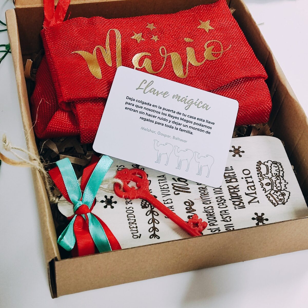 🎄kit Reyes Magos calcetín  + llave mágica - Imagen 3
