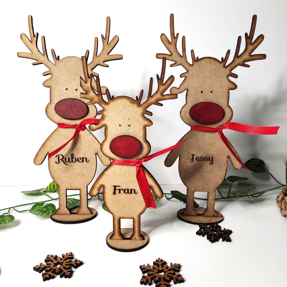 🎄 Renos de madera de Navidad personalizado - Imagen 3