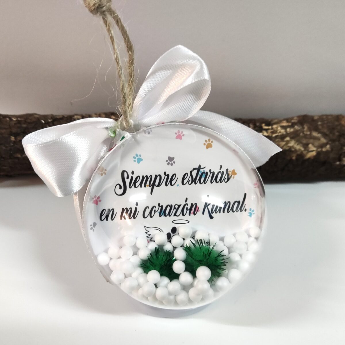 🎄 Bola de navidad transparente  con foto personalizada - Imagen 2