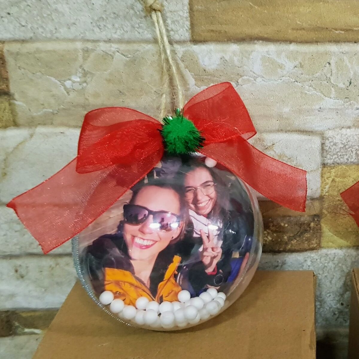 🎄 Bola de navidad transparente  con foto personalizada - Imagen 4