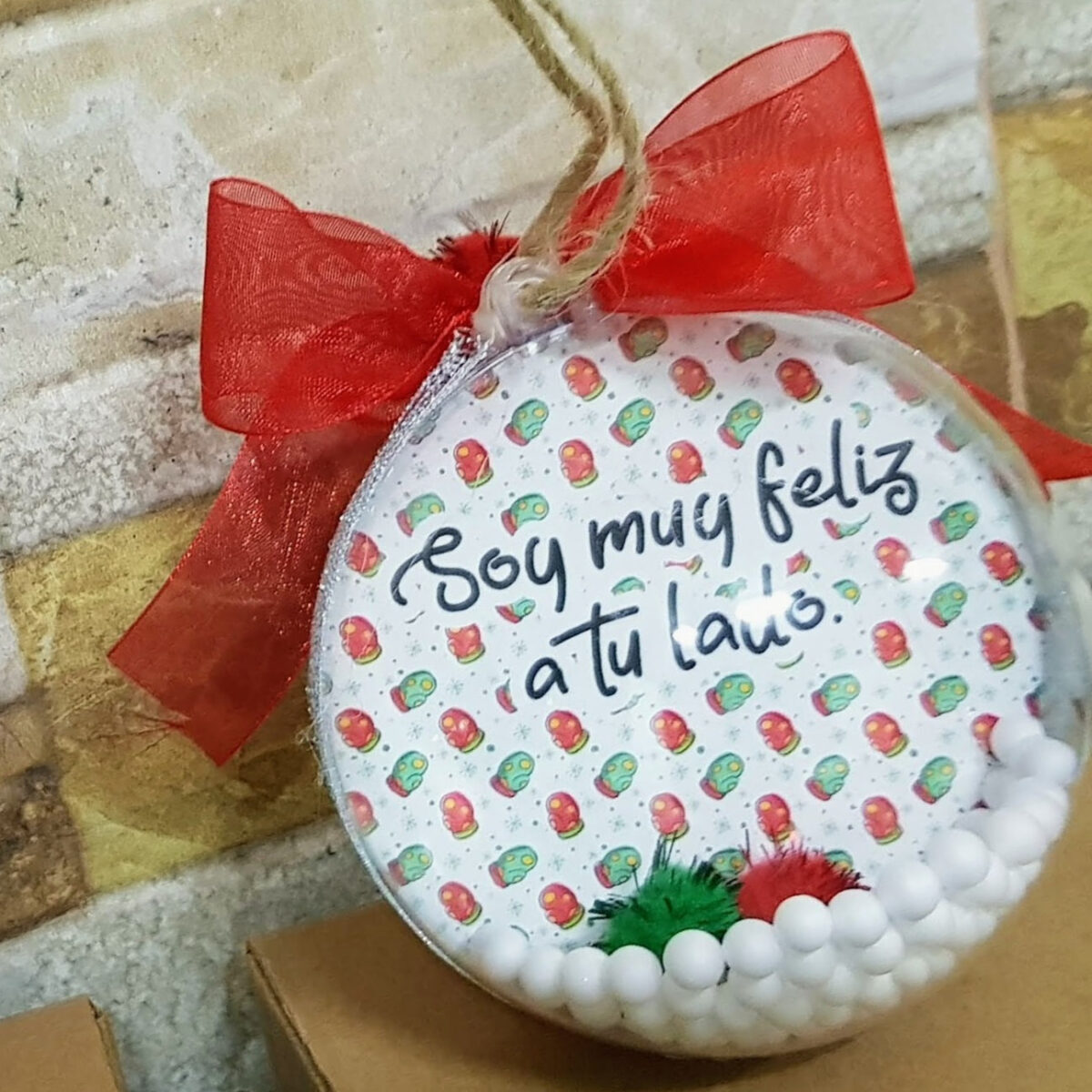 🎄 Bola de navidad transparente  con foto personalizada - Imagen 3