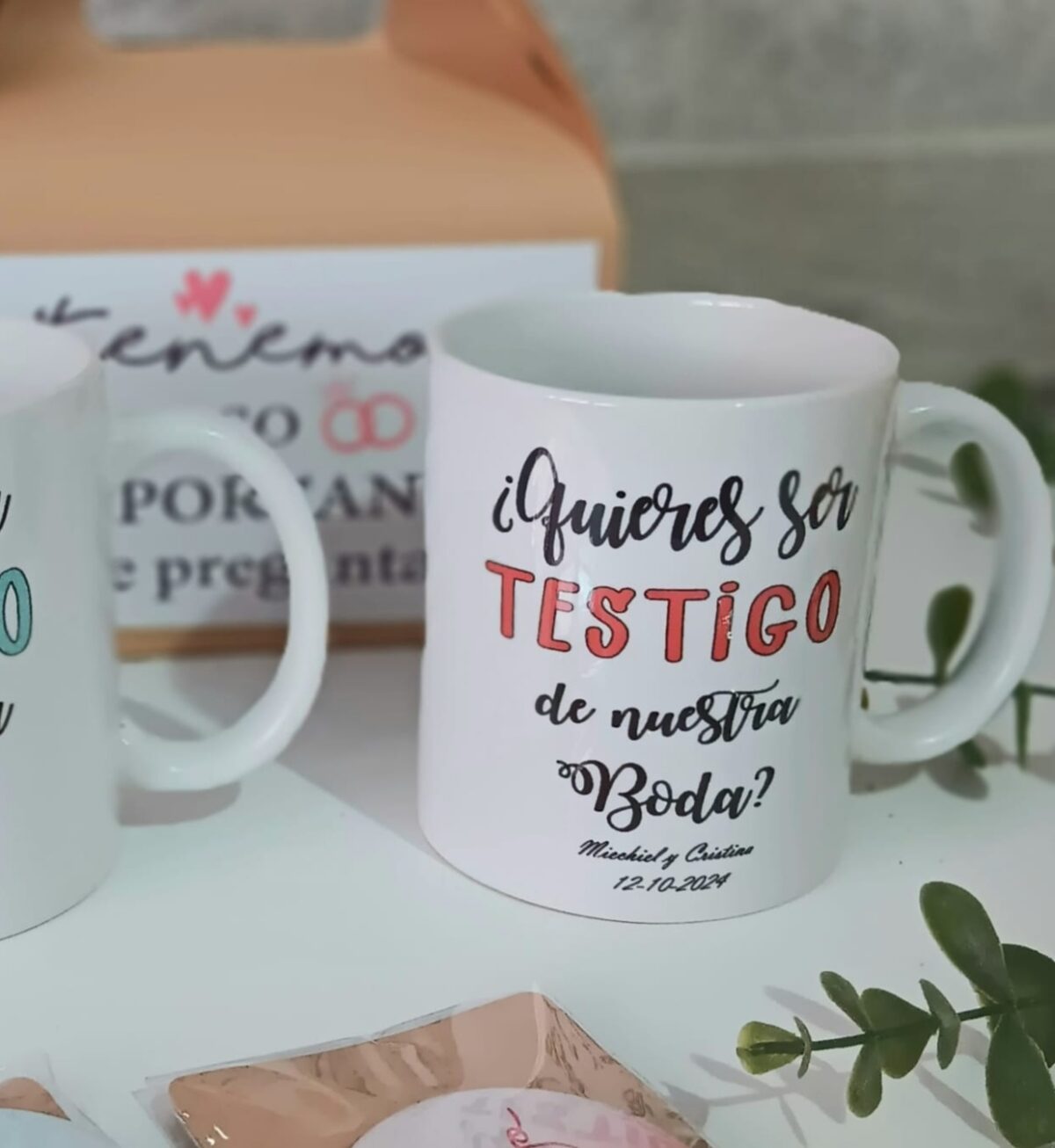 Kit regalo testigos de boda ¿quieres ser testigo de nuestra boda? NARANJA - Imagen 5