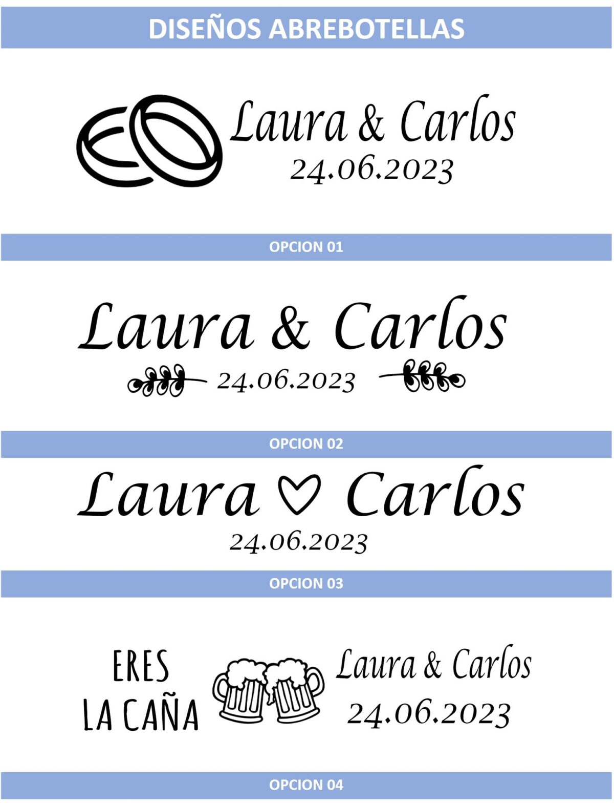 Abrebotellas alargado de madera personalizados - Imagen 9