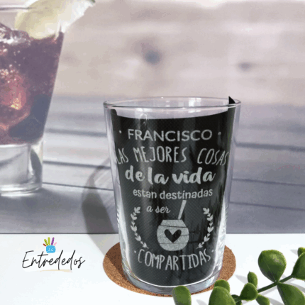Vasos de cubata grabada con láser