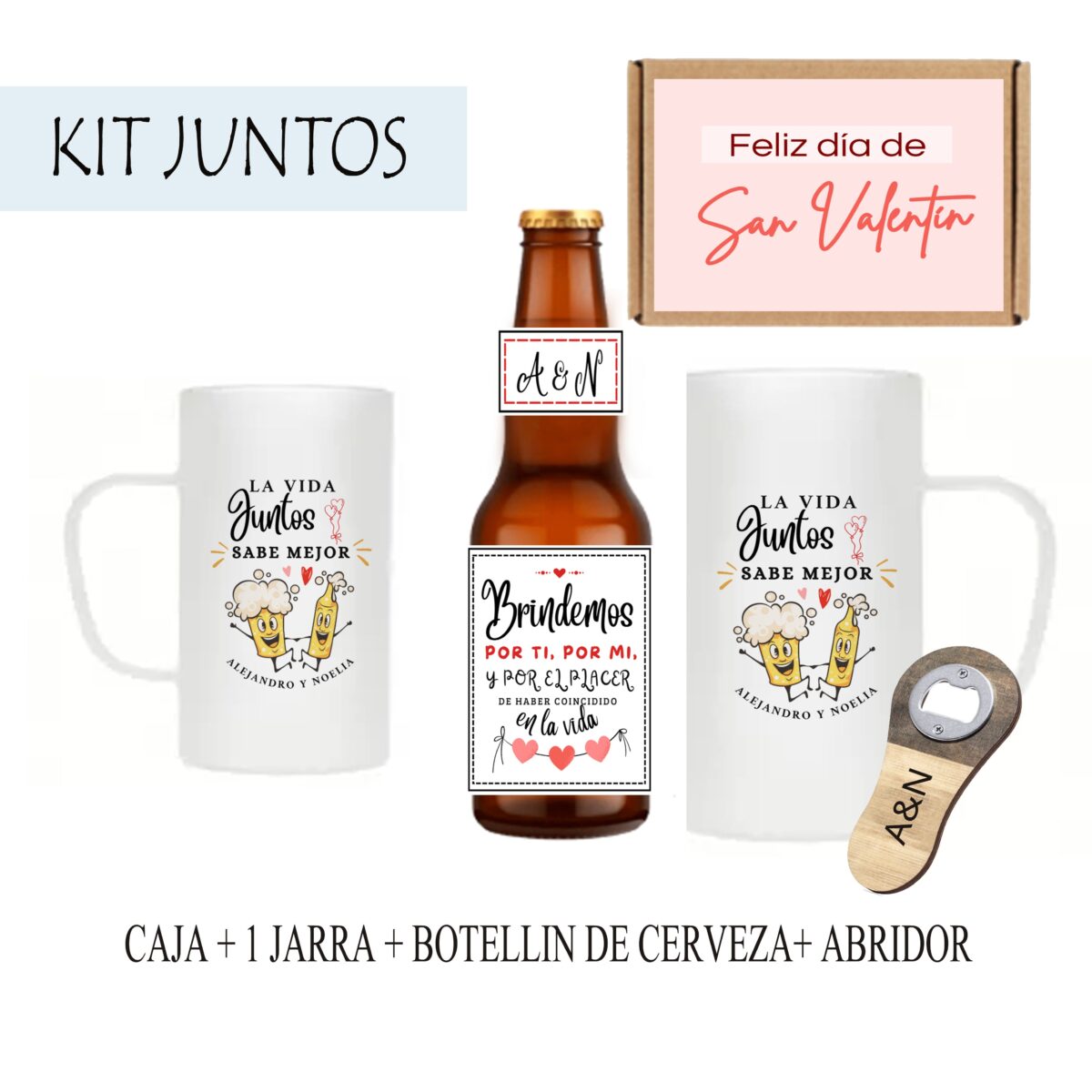 Kit cerveza San Valentín para ELLA o para EL - Imagen 1